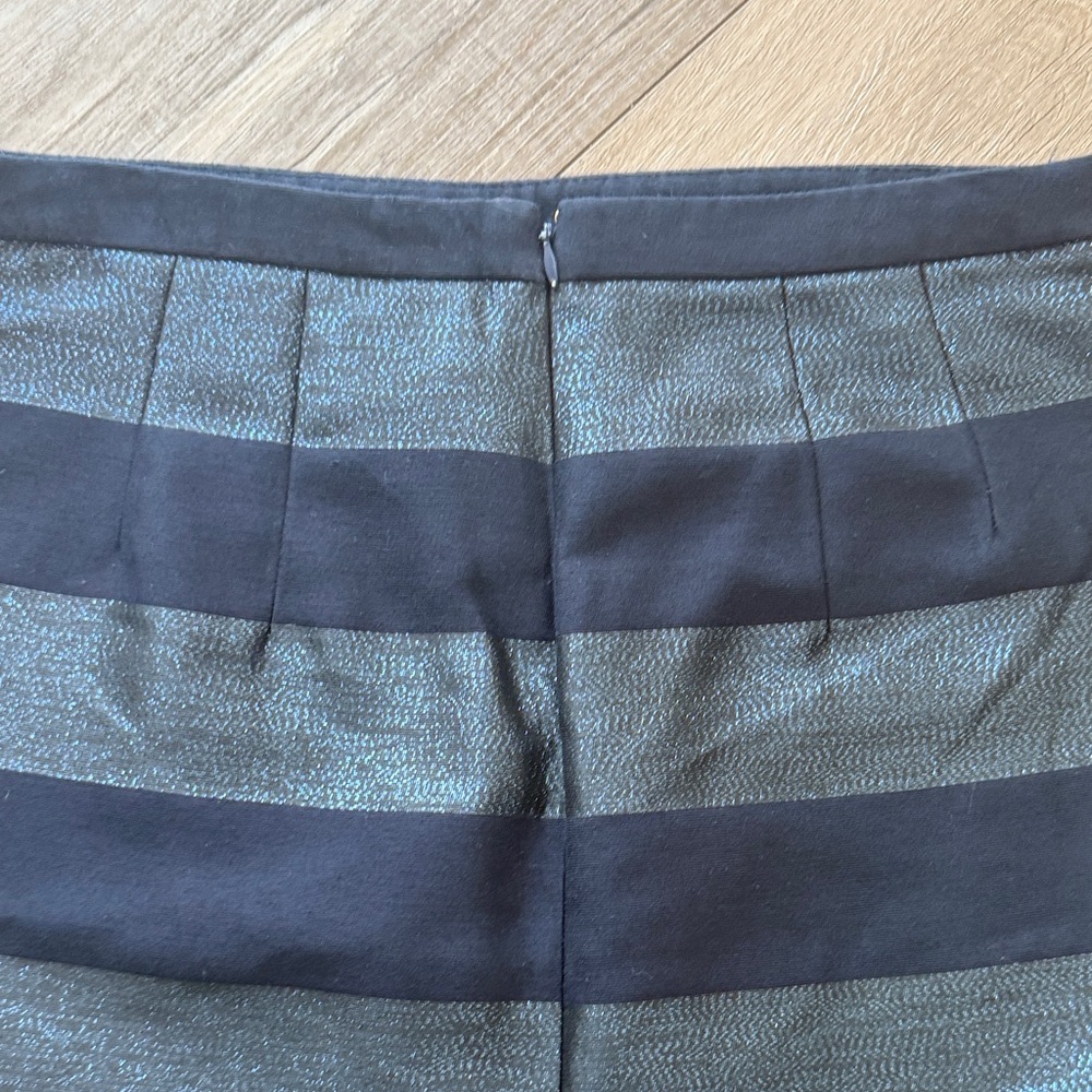 Tommy Hilfiger Metallic Glitter Striped Pencil Skirt - Picture 9 of 13